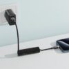 ACEFAST C14-03 USB-C to USB-C spring charging data cable,black