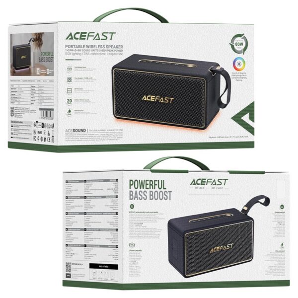 6974316285038-2 AceFast K3 Max portable wireless speaker black