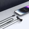 6974316285335 AceFast L10 USB-C in-ear silicone wired earphones with mic black