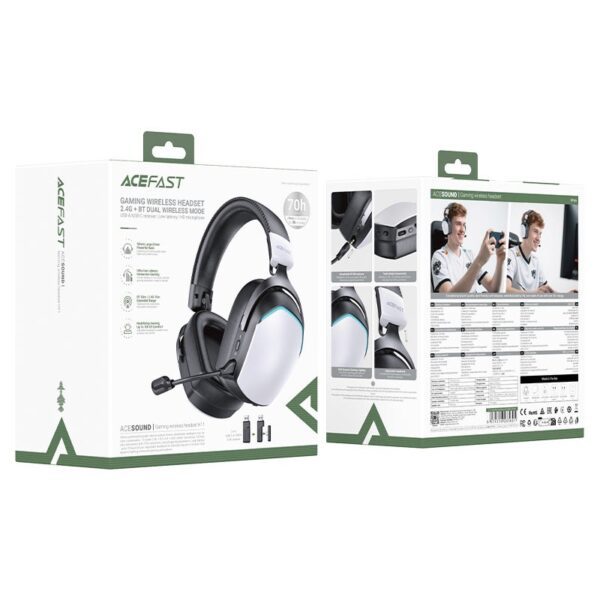 AceFast H11 gaming wireless headset white