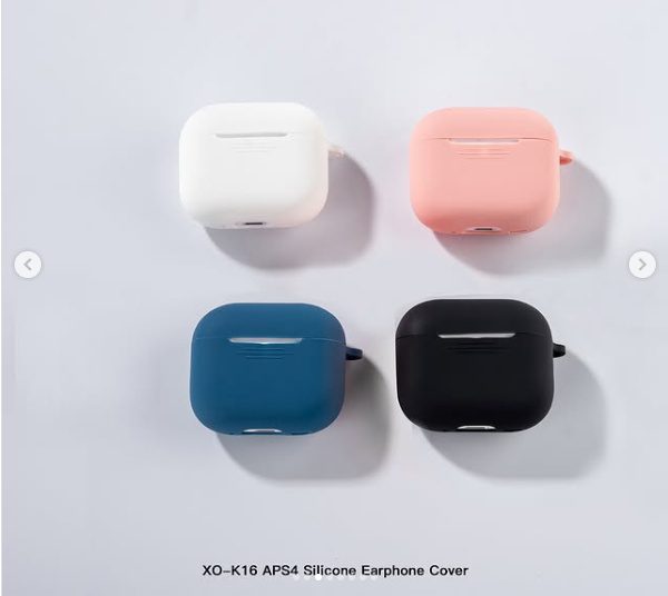 XO K16 APS4 silicone headphone case with Hook for AirPods4 Pink