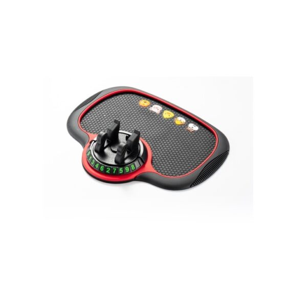 6975837582675-2 XO C167 Anti-skid Cell Phone Mat + Car Holder + Parking Plate black+red
