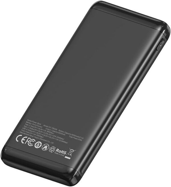 6975837584310-2 XO PB308 USB-C/USB-A 22.5W Digital Fast Charger 10000mAh Black