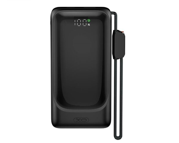 XO XO-PR282 EU Plug Wall Charger Power Bank 10000mAh  22.5W Quick Charging/ LED indicator/ with Type-C Lanyard Black