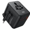 XO WL36 20W Universal Travel Converter Charger 2USB-C+1USB-A black