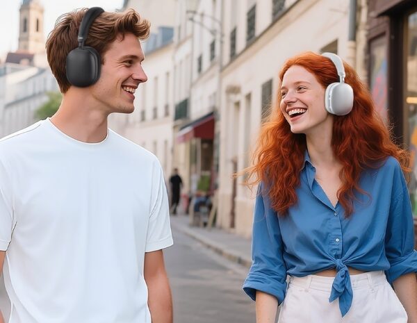 XO BE55 Folding & Swivelling Headband Noise Cancelling ANC Headphone Silver