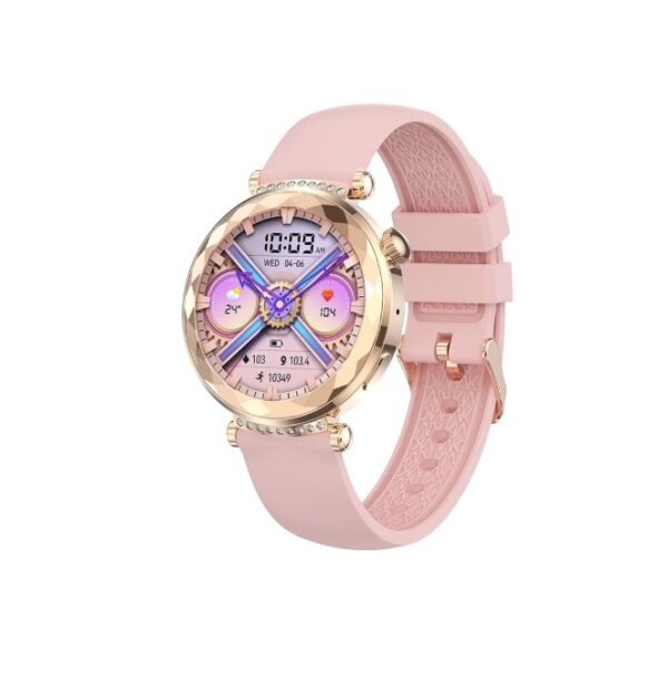 XO J13 AMOLED Screen Round Rhombus Women's Watch Pink