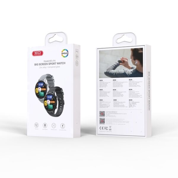 XO J14 Round 1.75 inch AMOLED Large Screen Sports Watch Talking Watch black