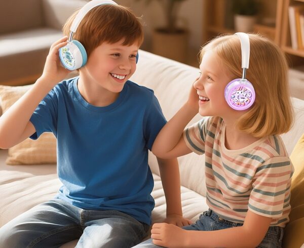 XO BE57 Colorful Elf Kids Wireless Headphones purple