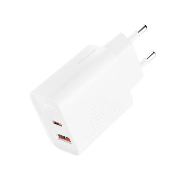 XO L161 (EU) PD20W/QC18W (1USB-A+1USB-C) Type-c Kit (NB299) Fast Chargers White