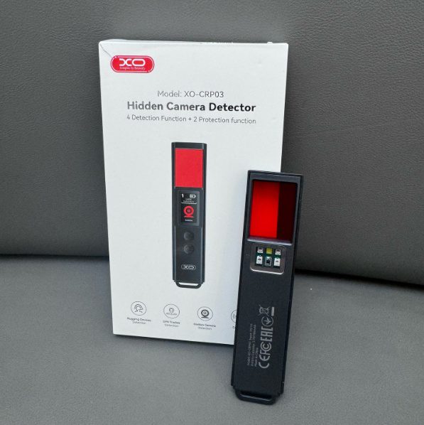 6975837588493 XO CRP03 Display-Equipped Smart Detector Anti-Eavesdropping/Anti-Surveillance Camera/Anti-Tracking Device Black