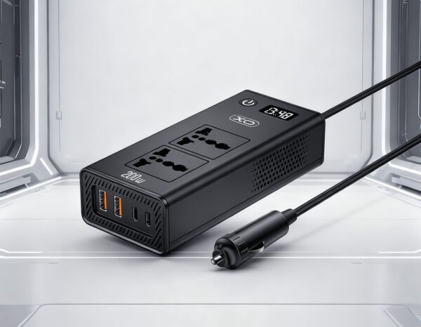 XO CZ027 200W Vehicle-Mounted Inverter Black