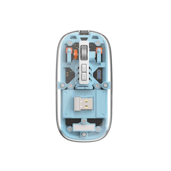 Wiwu Crystal wireless Mouse WM105 Dual bluetooth+ 2.4G Gray