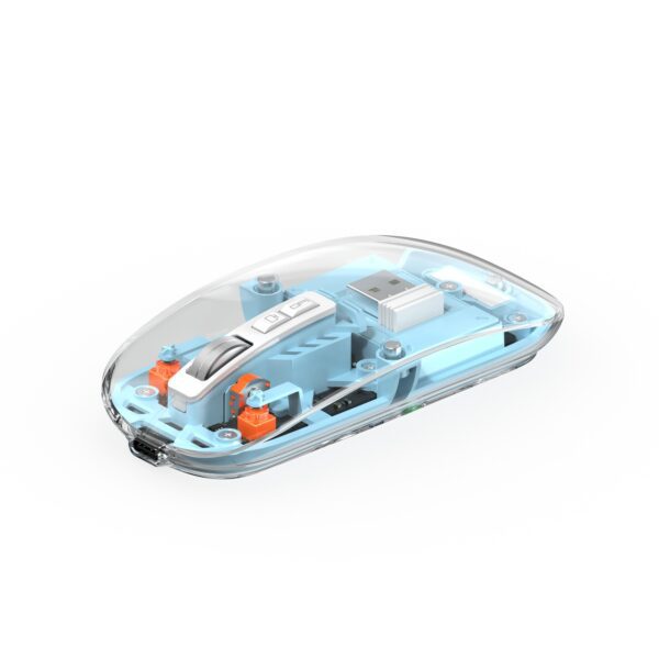 Wiwu Crystal wireless Mouse WM105 Dual bluetooth+ 2.4G Gray