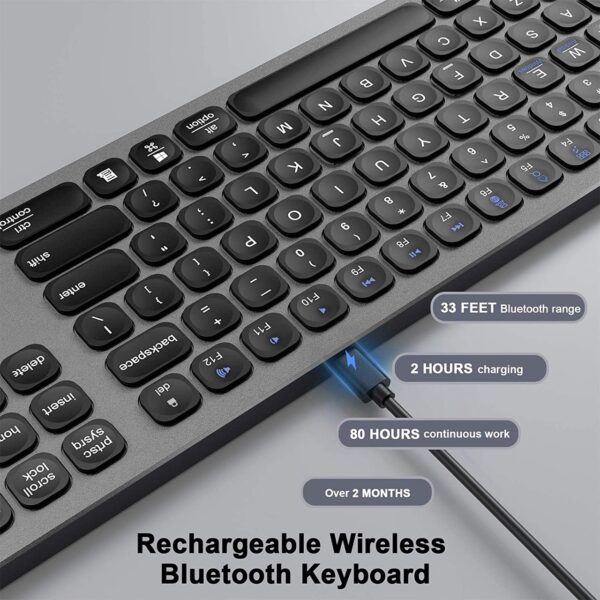 Wiwu MKB-03 Bluetooth Wireless English Keyboard space gray