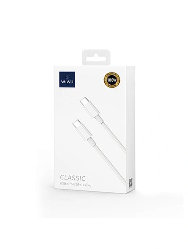 Wiwu Wi-C008 C-C Classic 100W Cable White