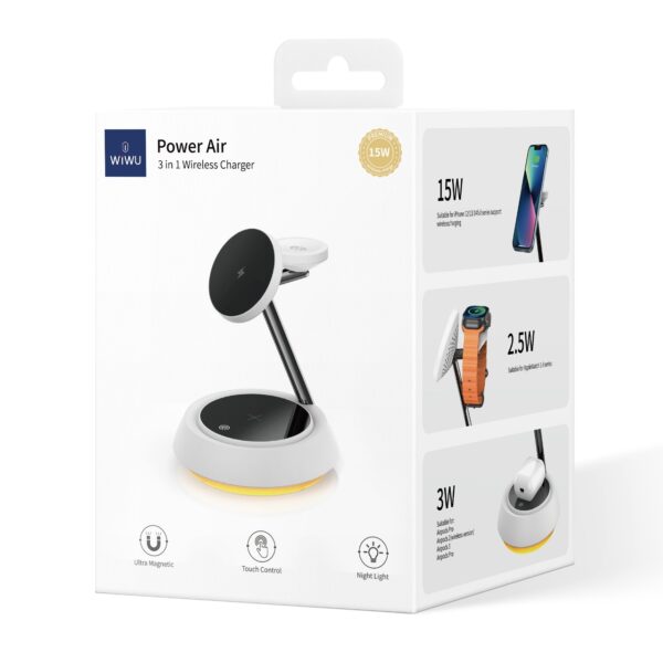 Wiwu Wi-W002 3 in 1 Cableless charger White