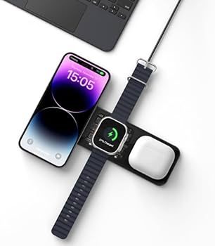 Wiwu Wi-W010 3 in 1 wireless charger Black