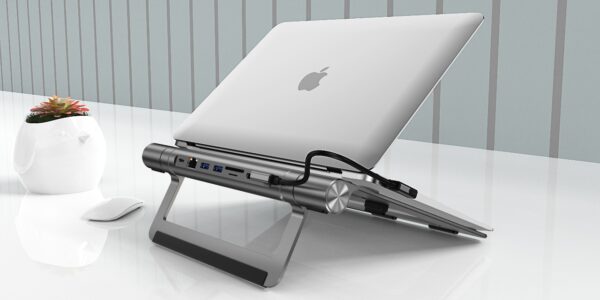 Wiwu 2 in1 laptop stand & Hub A821CH Gray