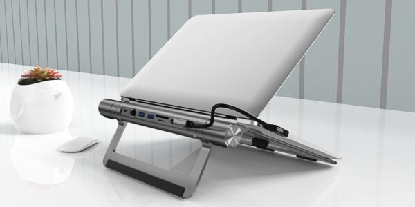 Wiwu 2 in1 laptop stand & Hub A821CH Gray