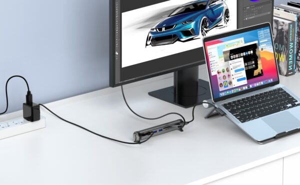 Wiwu 2 in1 laptop stand & Hub A821CH Gray