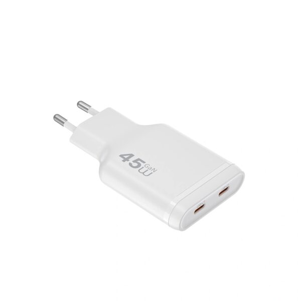 6976975611517 Wiwu 45W Essen Slim Ultra-Compact GaN Charger Wi-G034 White