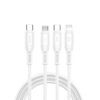 6976975616130 Wiwu Wi-C046E C-C+L+M USB-C 3in1 Starlink Series 3in1 Cable White