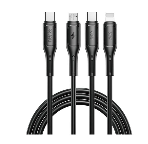 6976975616130-2 Wiwu Wi-C046E C-C+L+M USB-C 3in1 Starlink Series 3in1 Cable White