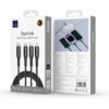 6976975616130-4 Wiwu Wi-C046E C-C+L+M USB-C 3in1 Starlink Series 3in1 Cable White