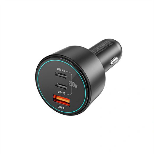 Wiwu Exeed 200W QC+PD Fast Car Charger Wi-QC026 Black