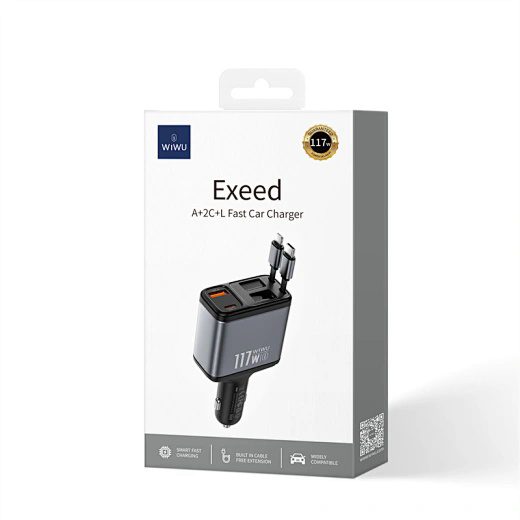 Wiwu Exeed 117W QC+PD Fast Car Charger Wi-QC027 Tarnish