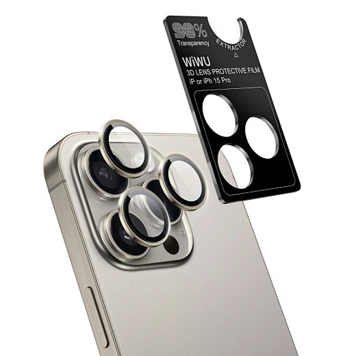Wiwu 3D Eagle eys lens guard for IP16 &IP16 Plus, LG-005 Black