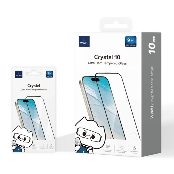 Wiwu Crystal 10 Tempered Glass for iP17 Pro 6.3" GT-008 (10PCS/pack) Transparent