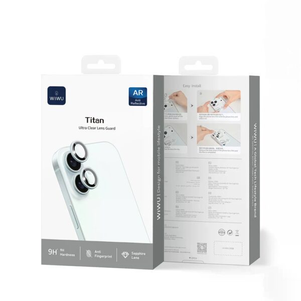 6977703650303-4 Wiwu Titan 3D Eagle Eye lens guard for iP17 Air 6.6" (1len/pack) LG-005 Black