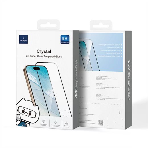 Wiwu 3D Super Clear Tempered Glass for iP 15 6.1/P16 6.1 GT-018 Clear