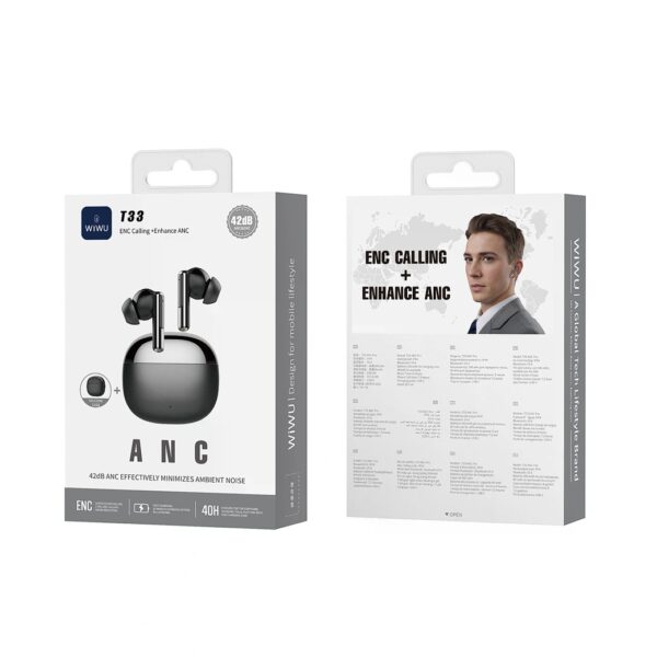 Wiwu T33 ANC Pro Earbuds Black