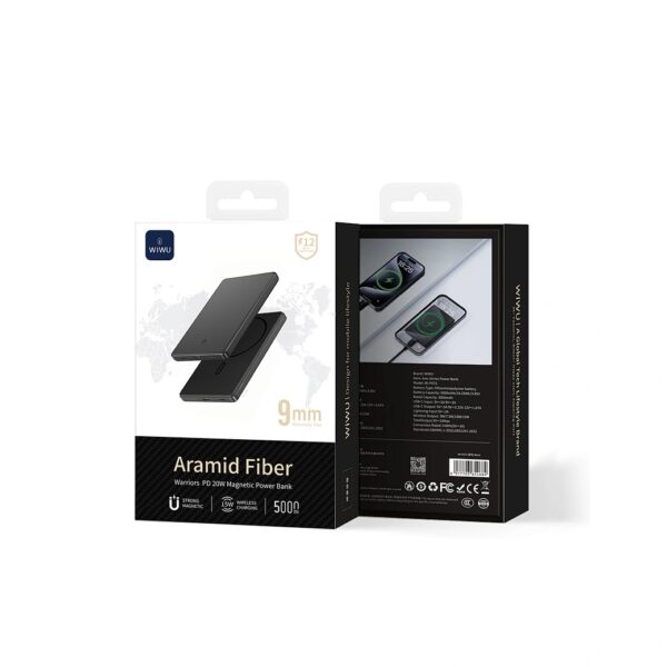 Wiwu Warriors PD 20W Magnetic Power Bank Wi-P072 5000mAh Black