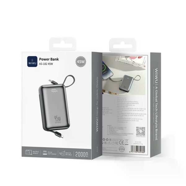 Wiwu Galaxy Pro Max Power Bank   AS-182 20000mAh Black