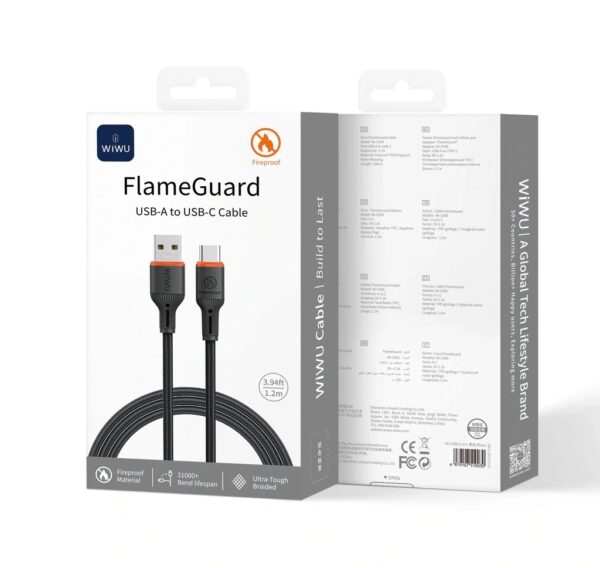 Wiwu FlameGuard Cable A-C Wi-C096 Black