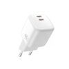 Wiwu Cube 45W 2C PD Fast Charge Travel Adapter Cable Combo C-C Wi-G025 EU Orange