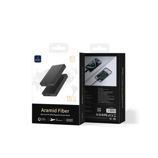 Wiwu Warriors PD 20W Magnetic Power Bank Wi-P073 10000mAh Black