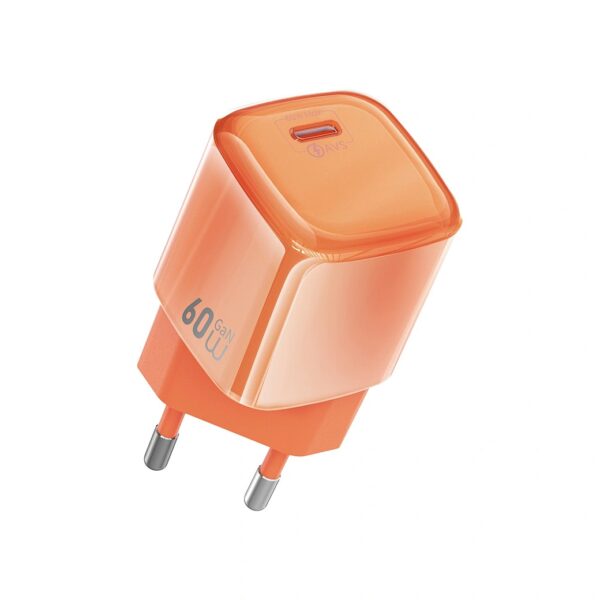 6979107510719 Wiwu Jelly 60W AVS GaN Fast Charger Wi-G037 EU orange