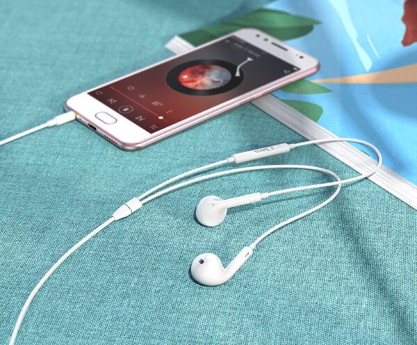 7-11 Hoco M1 Max crystal earphones with mic white