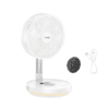 Hoco DF13 Retractable folding fan with night light dual-purpose white