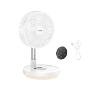 9582341894 Hoco DF13 Retractable folding fan with night light dual-purpose white
