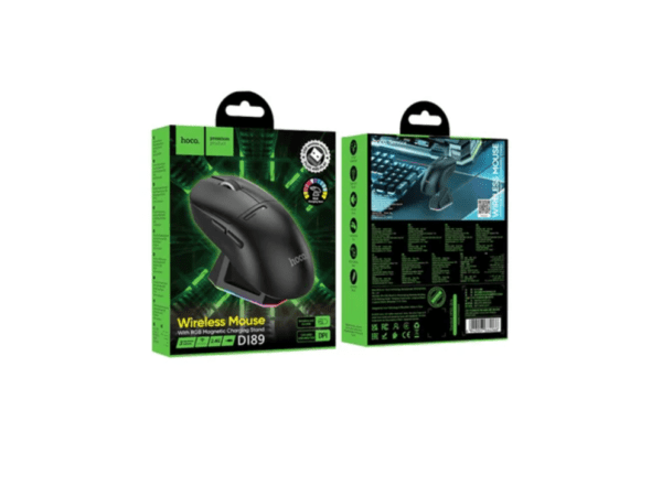 Hoco DI89 RGB wireless mouse dock charging 3-mode black