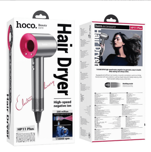 Hoco HP11 Plus High-speed negative ion hair dryer(EU) rose red