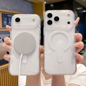 Transparent Acrylic Magsafe Case IP 17 Clear