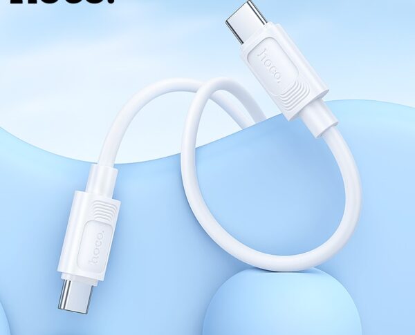 cap-sac-du-lieu-silicon-60w-benefit-hoco-x122-c-to-c-K3vmsrhiGtc3ilY3FMk5 Hoco X122 Benefit 60W silicone charging data cable C to C(packaged) white