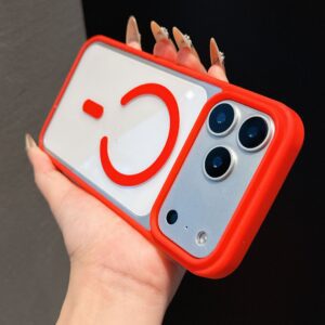 Acrylic Case with Magsafe (big hole) IP 17 PM Red